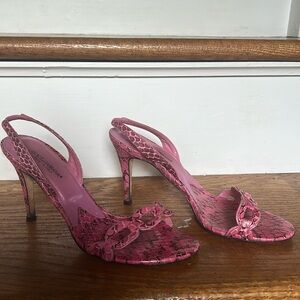 Dolce&Gabbana pink snakeskin heels